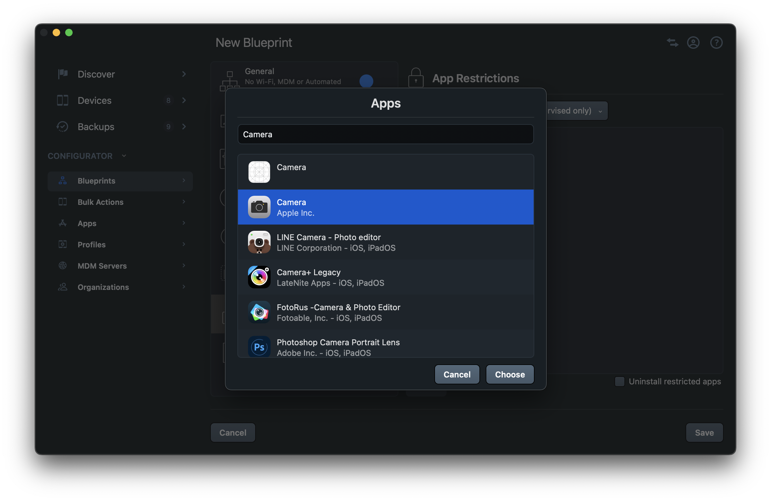 Select apps