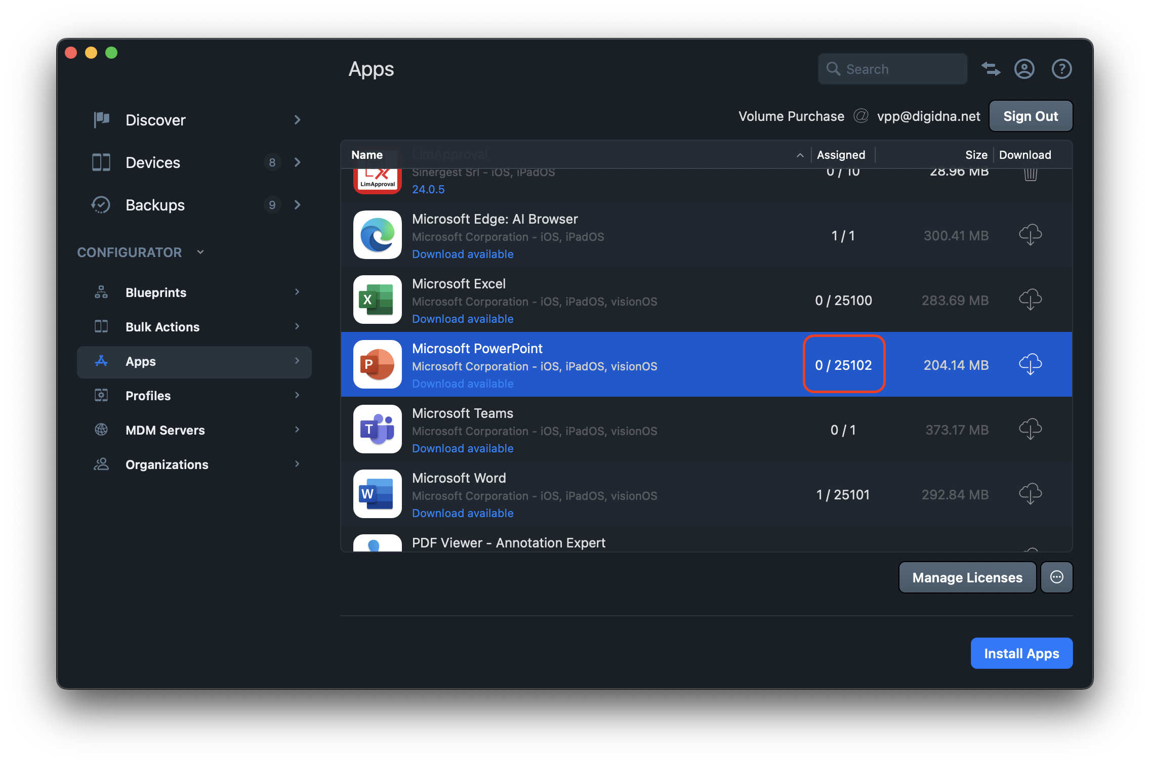 iMazing Configurator Apps Library