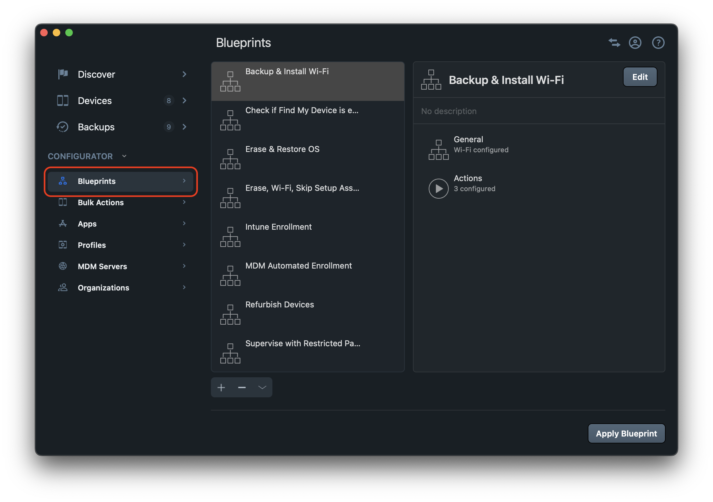 iMazing Configurator Blueprints