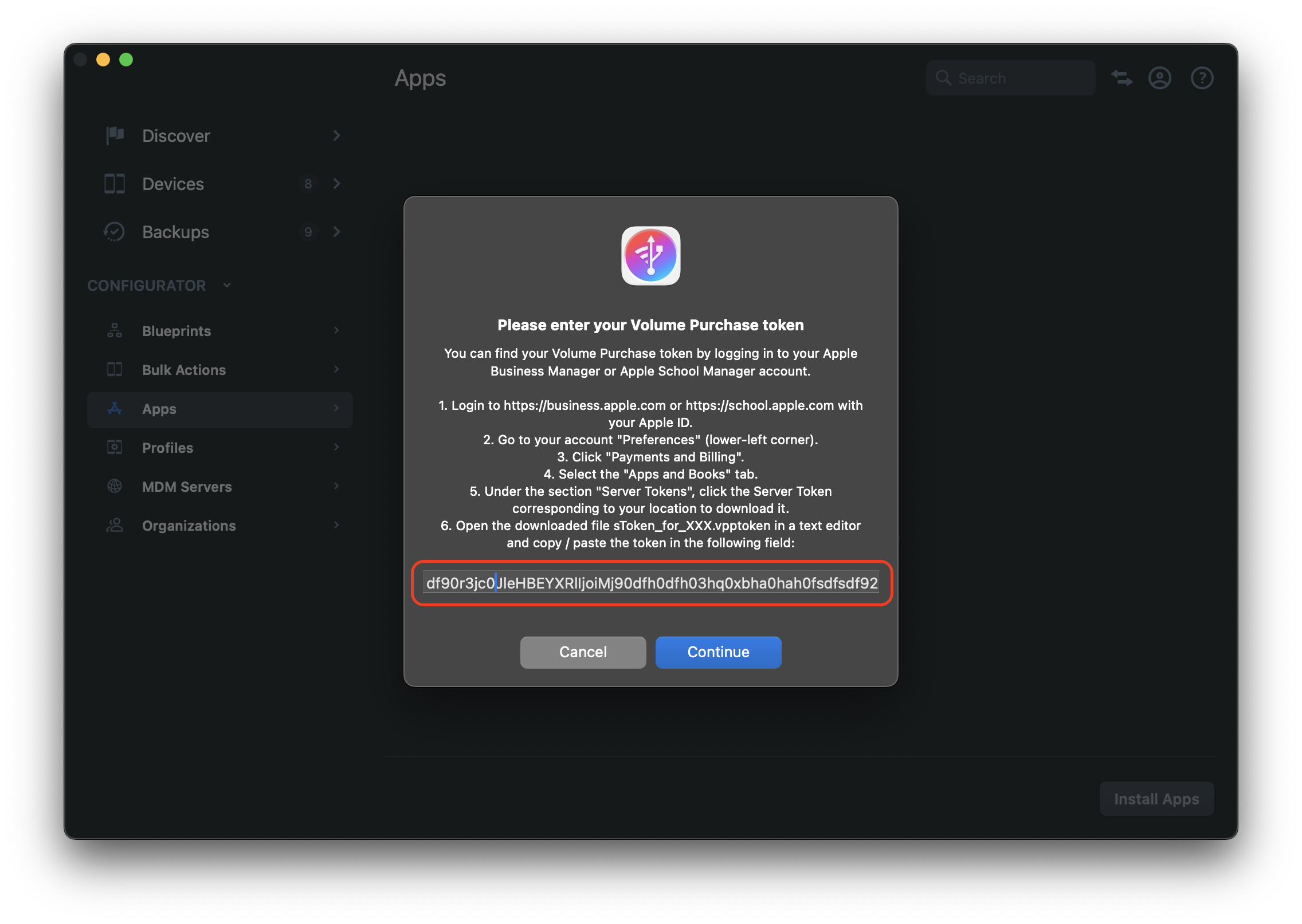 iMazing Configurator Apple Account Sign in
