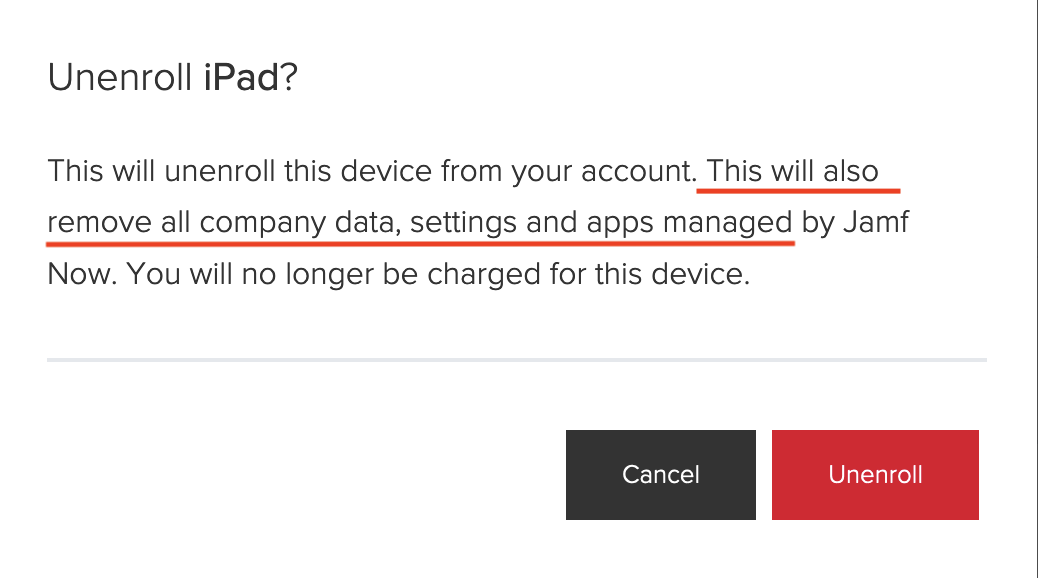 Unenroll