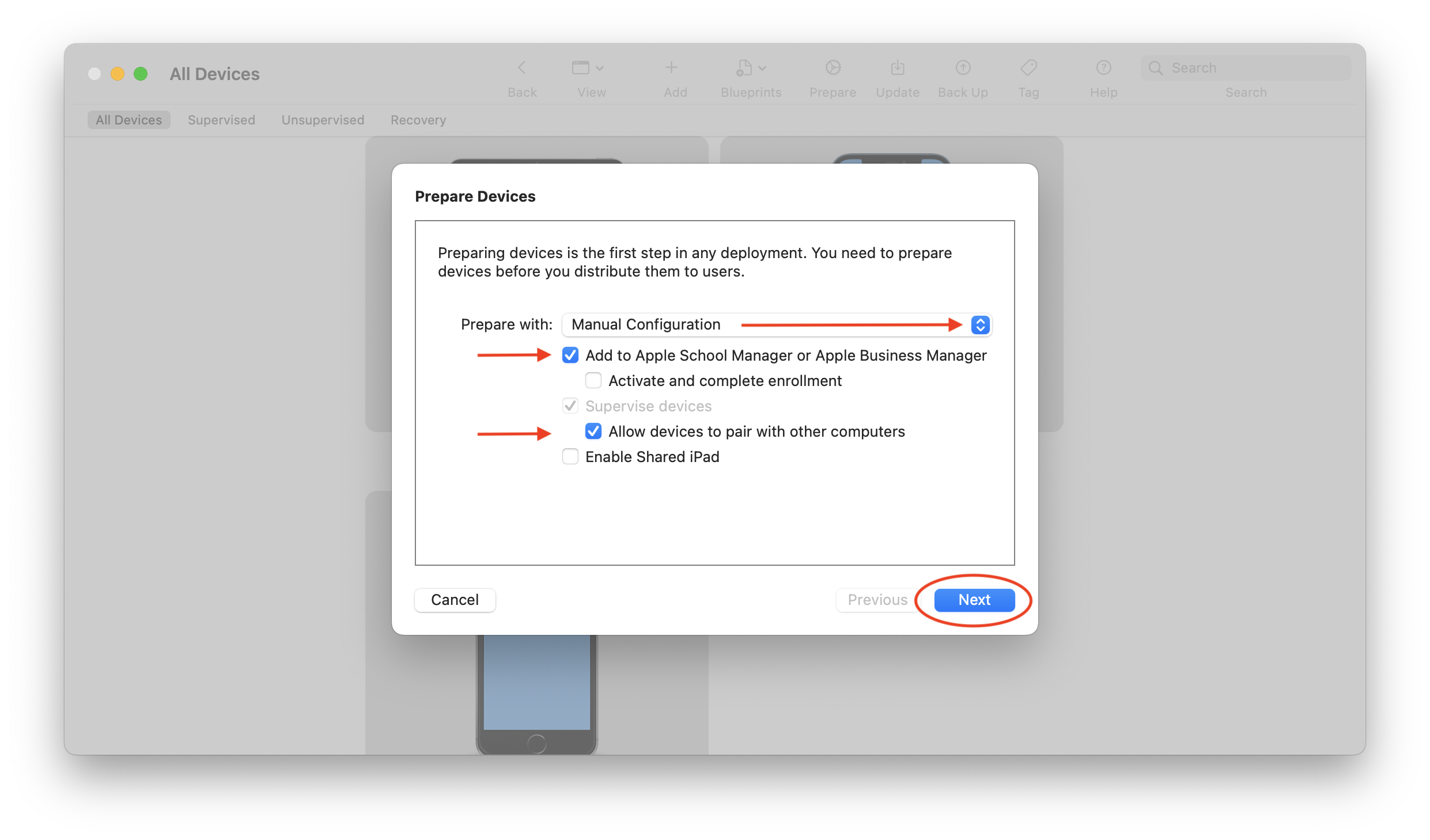 Apple Configurator Prepare