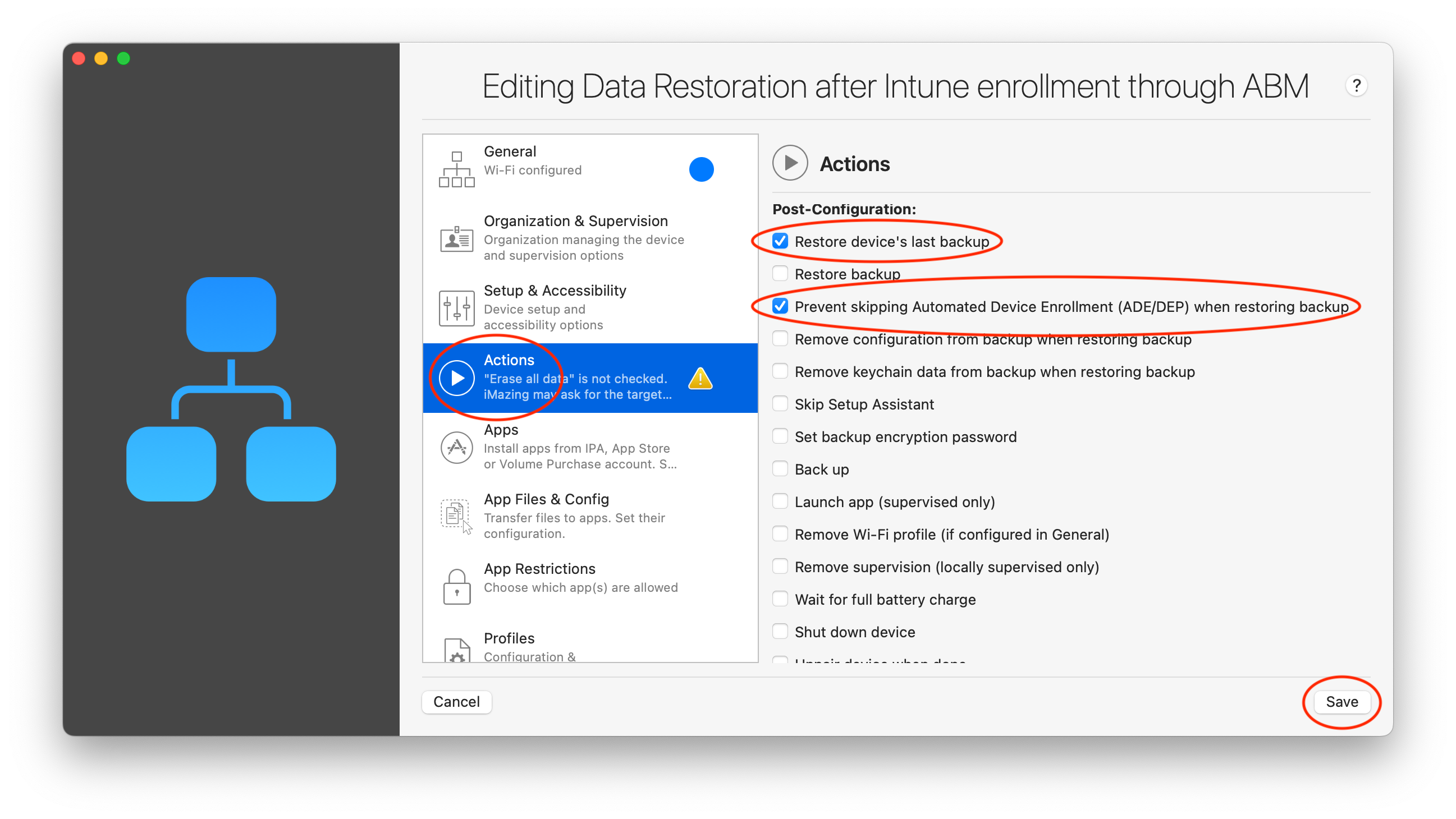 Restore Last Backup