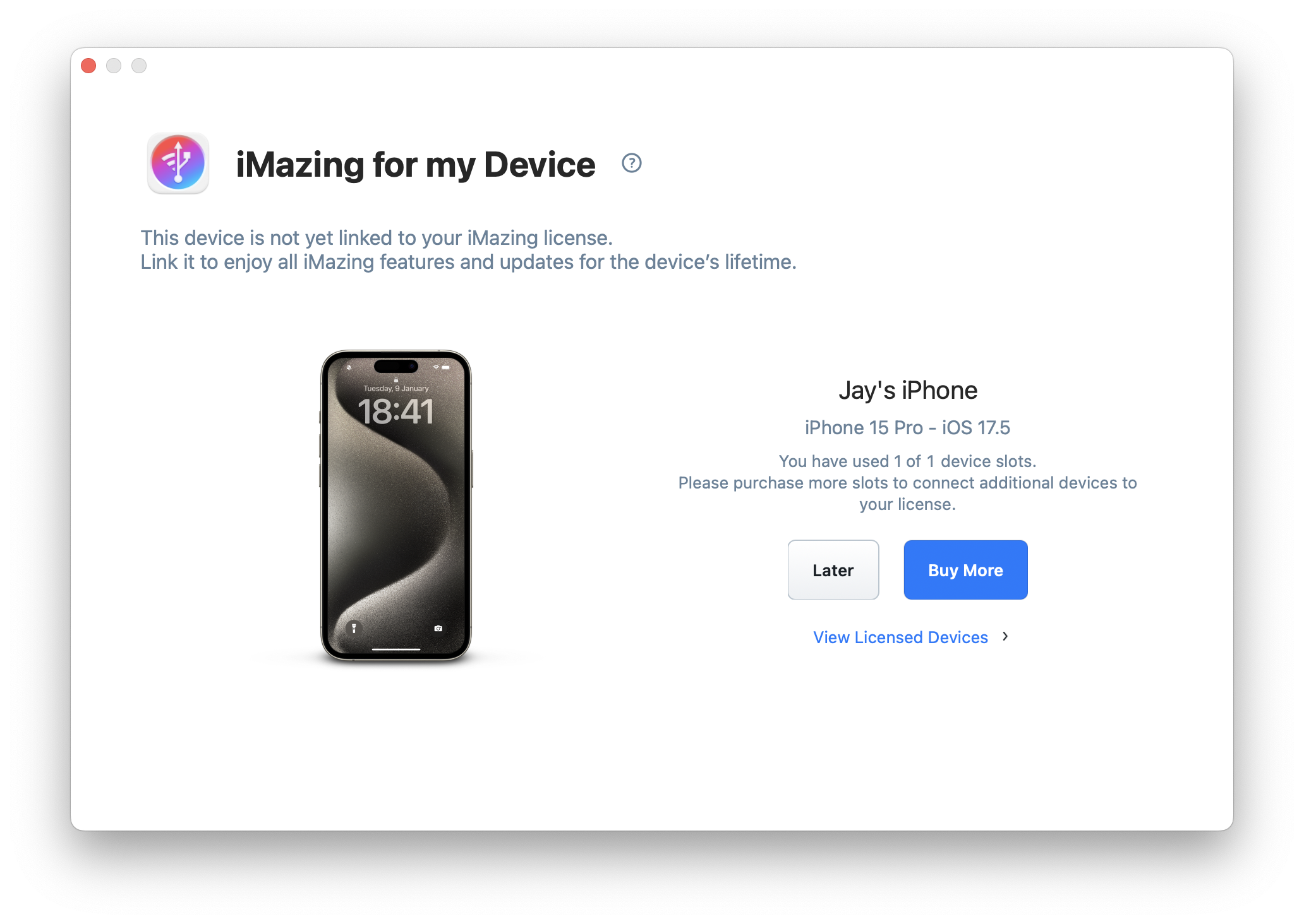 iMazing Licensing - Extend License