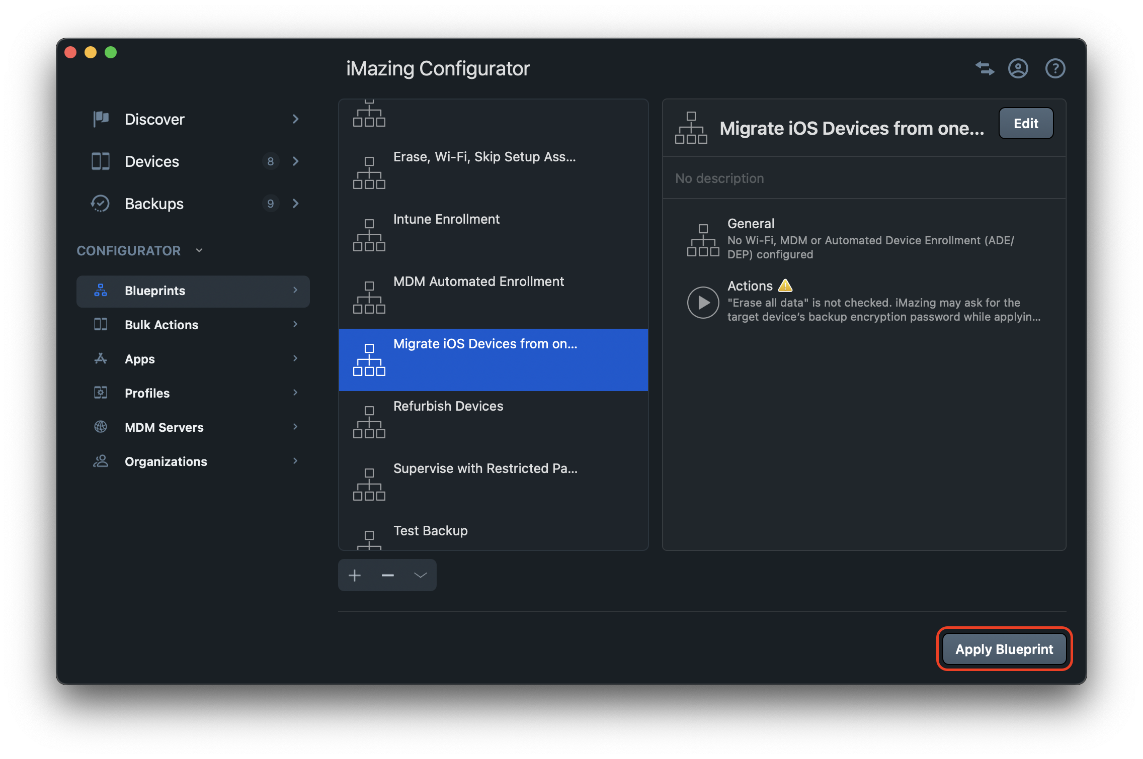Backup options