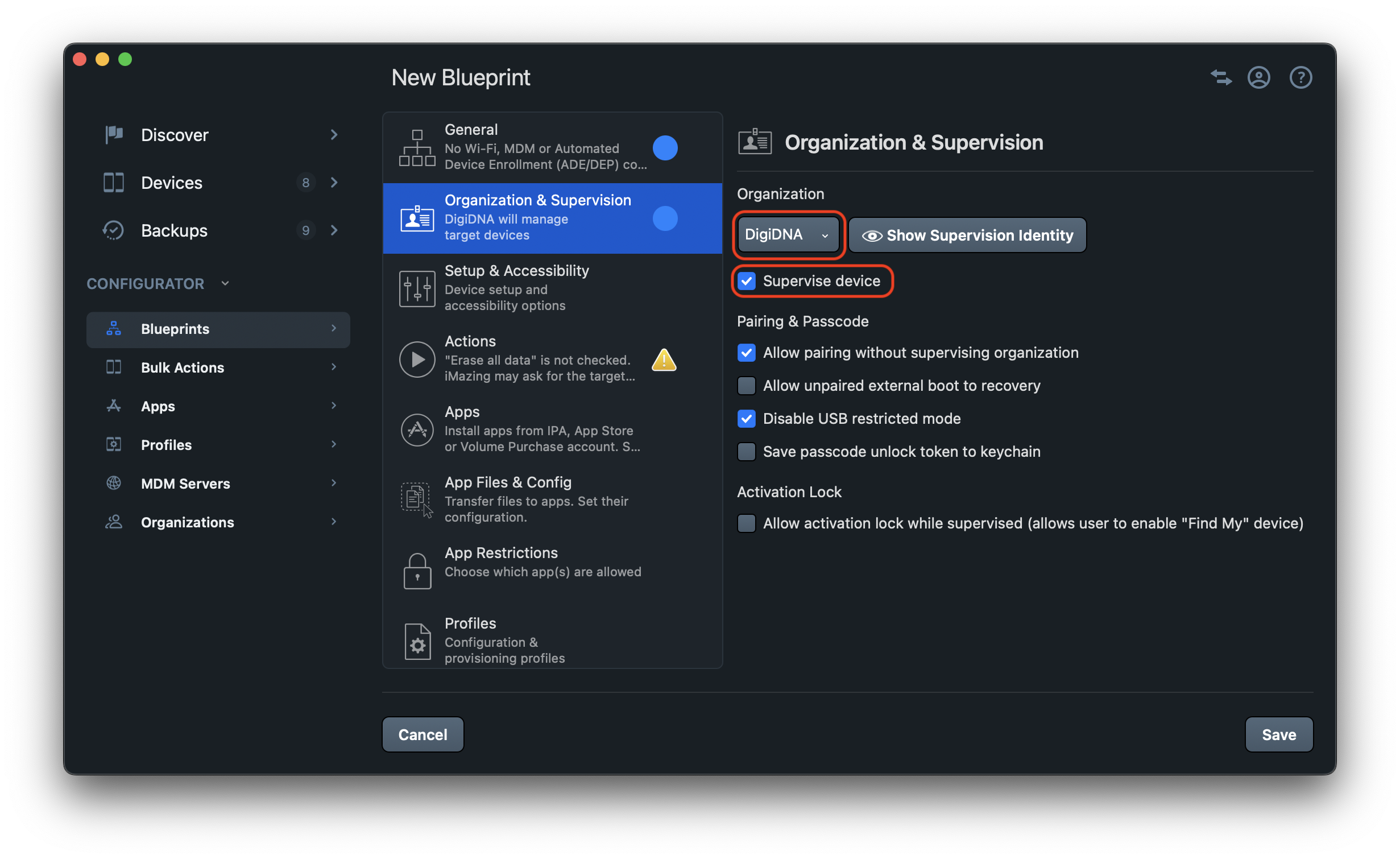 Organization and Supervision